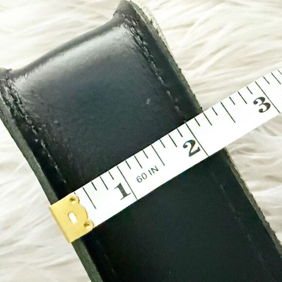 CAMBRIDGE SATCHEL COMPANY | Leather Mini Bag Black White Crossbody Colorblock - Picture 10 of 10